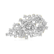 SO SEOUL Leilani Oversized Crystal Leaf Brooch with Aurore Boreale Austrian Crystals