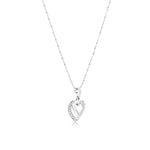 Load image into Gallery viewer, SO SEOUL Amora Enchantment - White Austrian Crystal Open Heart Pendant Necklace
