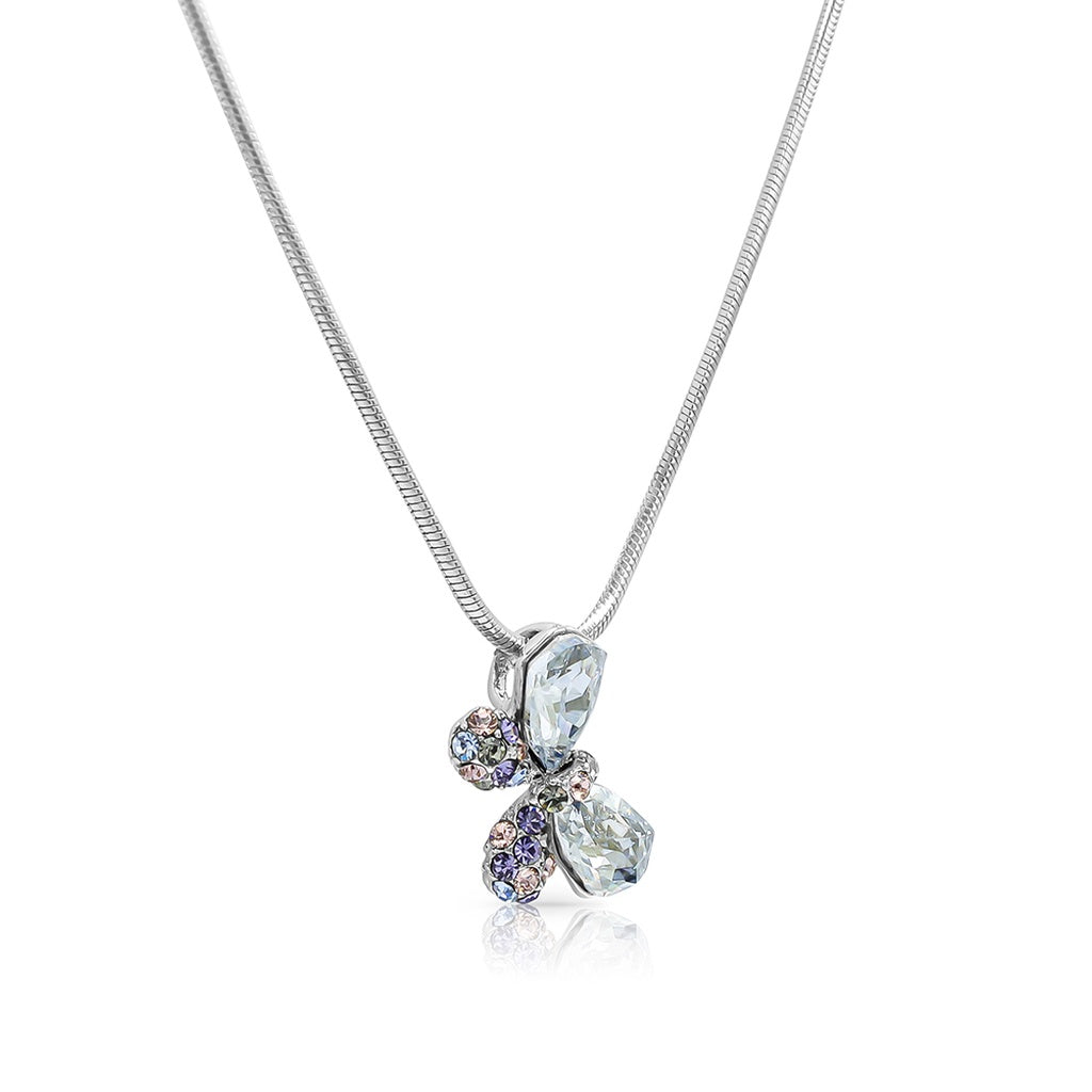 SO SEOUL Caria Butterfly Moonlight or Blue Shade Swarovski® Crystal Pendant Necklace