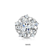 SO SEOUL Leilani Flower Swirl Mixed Colored Austrian Crystal Mini Baby Brooch Keronsang Pin Hijab