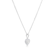 SO SEOUL Amora Love Heart Set - Diamond Simulant Cubic Zirconia Pendant Necklace and Stud Earrings