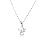 Load image into Gallery viewer, SO SEOUL Everleigh Trilliant Pearl with Marquise Cut Diamond Simulant Cubic Zirconia Pendant Necklace and Hoop Earrings Set
