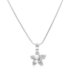 Load image into Gallery viewer, Starfish Pearl Aurore Boreale Austrian Crystal Pendant Necklace and Stud Earrings Set
