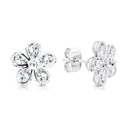 SO SEOUL Leilani Eternal Blossom Diamond Simulant Cubic Zirconia Stud Earrings
