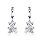 Load image into Gallery viewer, SO SEOUL Charming Teddy Bear Diamond Simulant Cubic Zirconia Hoop or Clip-On Earrings
