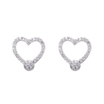 Load image into Gallery viewer, SO SEOUL Amora Pave Heart Set - Diamond Simulant Cubic Zirconia Pendant Necklace and Stud Earrings
