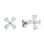 SO SEOUL Callista Floral Marquise-Cut Diamond Simulant Cubic Zirconia Stud Earrings