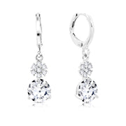 SO SEOUL Callista Sun Burst Diamond Simulant Zirconia Drop Earrings