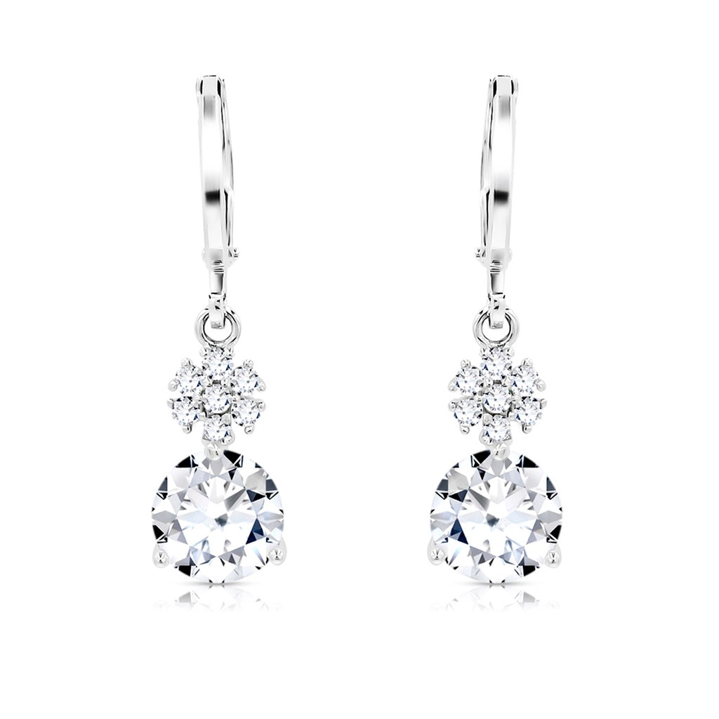 SO SEOUL Callista Sun Burst Diamond Simulant Zirconia Drop Earrings