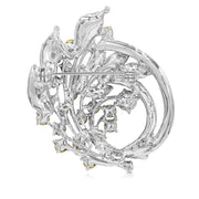 SO SEOUL Barret Oversized Intertwined Aurore Boreale Crystal Rollover Clasp Brooch