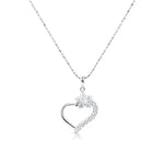 Load image into Gallery viewer, SO SEOUL Amora Open Heart Diamond Simulant Zirconia Pendant Necklace
