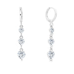 Load image into Gallery viewer, SO SEOUL Amora Cascade - Triple Heart Cubic Zirconia Necklace and Earrings Set
