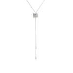 Load image into Gallery viewer, SO SEOUL Sequoia 3D Cube - Aurora Borealis Austrian Crystal Adjustable Lariat Necklace
