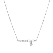 SO SEOUL Claire Ribbon Bow Elegance - Mother of Pearl and Cubic Zirconia Jewelry Set