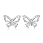 Load image into Gallery viewer, SO SEOUL Butterfly Caria Pear-Shaped Diamond Simulant Cubic Zirconia Stud Earrings
