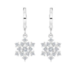 Load image into Gallery viewer, SO SEOUL &#39;Let it Snow&#39; - Brilliance Snowflake Cubic Zirconia Hoop Earrings and Pendant Necklace

