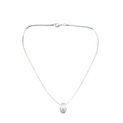 SO SEOUL Timeless Swarovski® White Crystal Pearl Solitaire Pendant Necklace