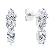 SO SEOUL Gleam Sparkle Triangle Square Marquised Cut Diamond Simulant Stud Earrings