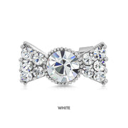 SO SEOUL Graceful Ribbon Bow Austrian Crystal Mini Baby Brooch Keronsang Pin Hijab