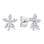 Load image into Gallery viewer, SO SEOUL &#39;Leilani&#39; Petite Floral Diamond Simulant Cubic Zirconia Stud Earrings
