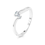 Load image into Gallery viewer, SO SEOUL Artemis Double Mini 0.1&amp;0.035 CT Solitaire Diamond Simulant Silver Ring
