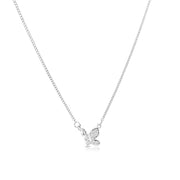 SO SEOUL Caria 3D Butterfly Diamond Simulant Cubic Zirconia Pendant Necklace