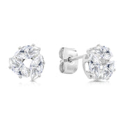 SO SEOUL Elegant Marquise-Cut Diamond Simulant Cubic Zirconia Stud Earrings