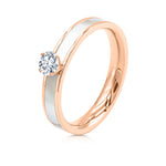 Load image into Gallery viewer, SO SEOUL Claire Elegant Rose Gold Plated Cubic Zirconia Solitaire Ring
