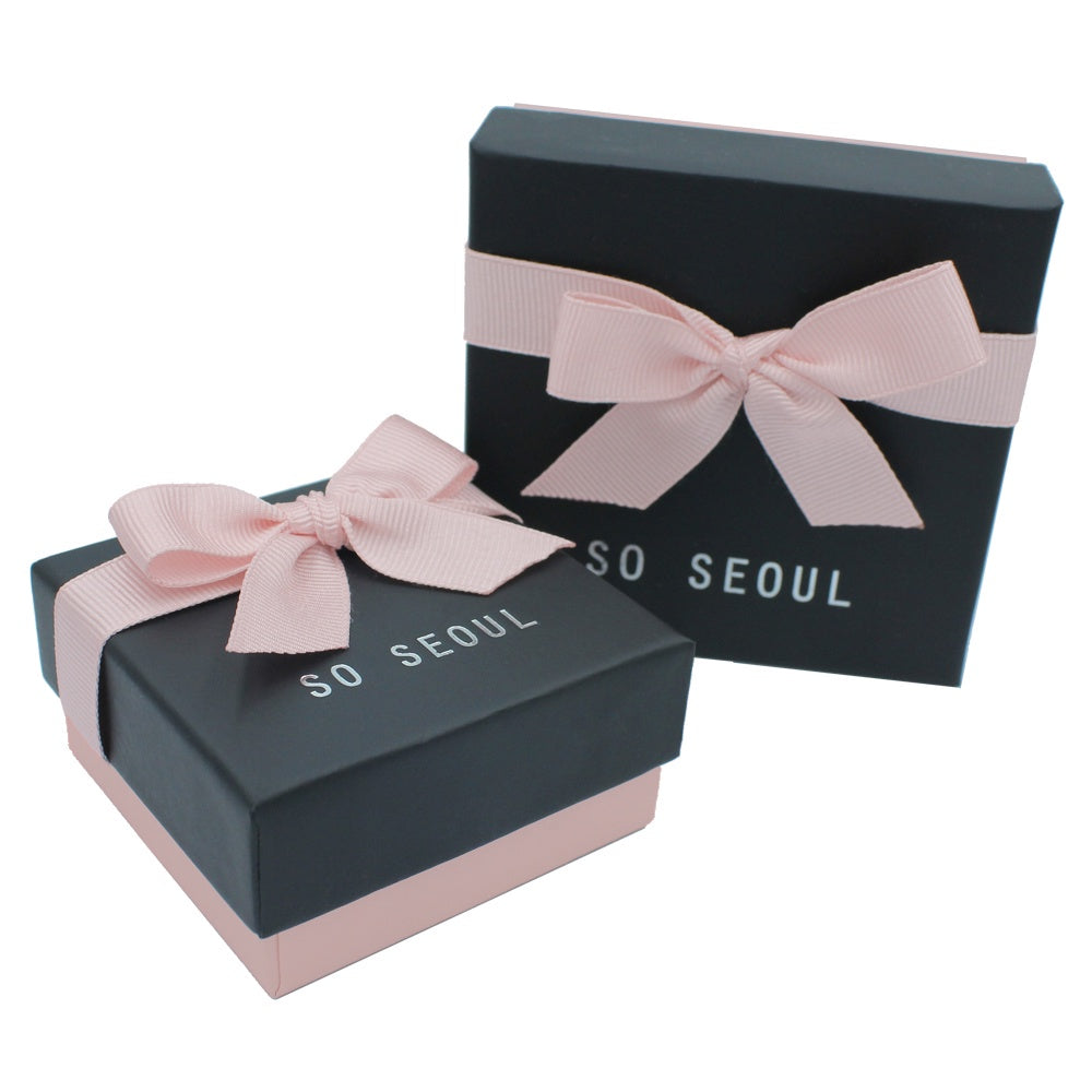 SO SEOUL Sequoia Radiance - Austrian Crystal Embellished 3D Sphere Open Ring