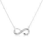 Load image into Gallery viewer, SO SEOUL Infinity Diamond Simulant Cubic Zirconia Pendant Necklace with Fixed Chain
