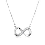 Load image into Gallery viewer, SO SEOUL Infinity Diamond Simulant Cubic Zirconia Pendant Necklace with Fixed Chain

