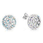 Load image into Gallery viewer, SO SEOUL Dream Catcher Aurore Boreale Austrian Crystal Stud Earrings
