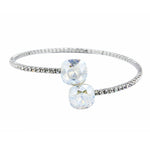 Load image into Gallery viewer, SO SEOUL Carina Double Moonlight Swarovski® Crystal Spiral Open Bangle
