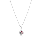 Load image into Gallery viewer, SO SEOUL Camellia-Inspired Rose, White or Ruby-Red Floral Diamond Simulant Zirconia Pendant Necklace
