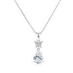 Load image into Gallery viewer, SO SEOUL Caria Butterfly Diamond Simulated Zirconia Teardrop Pendant Necklace
