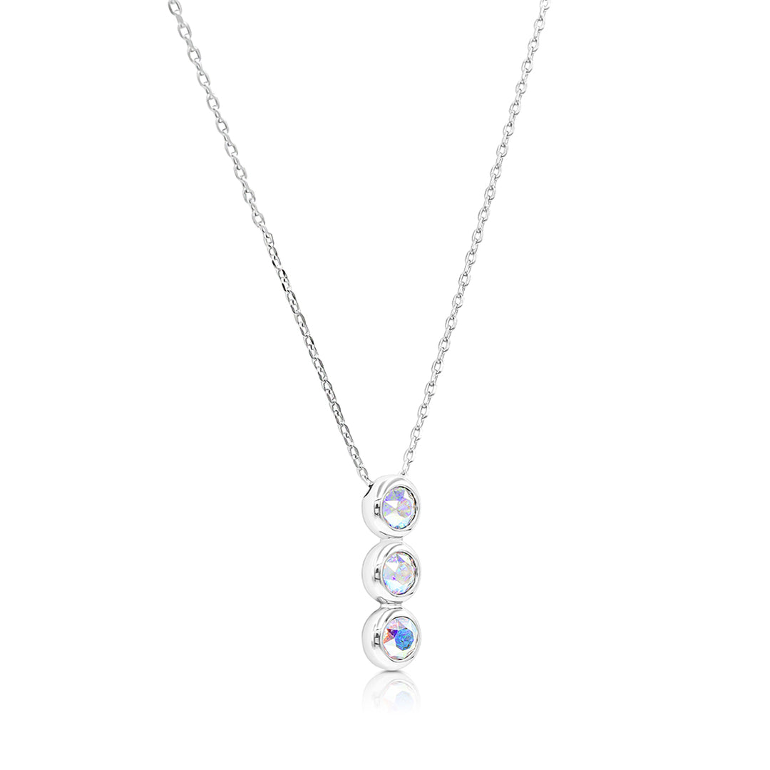 SO SEOUL Bella Classic Triple Aurore Boreale Swarovski® Crystal Adjustable Necklace