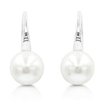 Load image into Gallery viewer, SO SEOUL Exquisite Swarovski® White Crystal Pearl Hook Earrings
