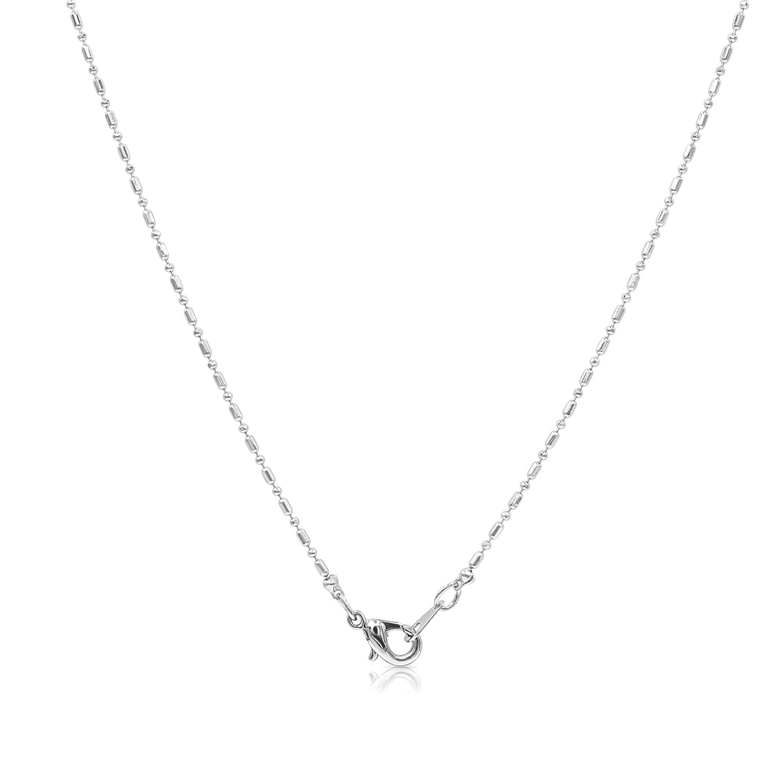 SO SEOUL Glimmering 'MOM' Sparkling White Austrian Crystal Pendant Chain Necklace