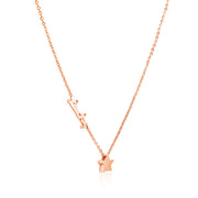SO SEOUL Alette Lucky Star Rose Gold Star Pendant Chain Necklace