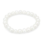 Load image into Gallery viewer, SO SEOUL Lucent Nature Freshwater White Pearl Elastic Bracelet

