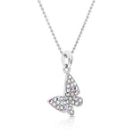 Load image into Gallery viewer, SO SEOUL Caria Butterfly Aurore Boreale Crystal Pendant Necklace
