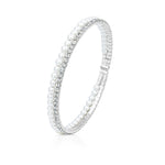 Load image into Gallery viewer, SO SEOUL Chiara Classic Double-Row Pearl and Austrian Crystal Open Bangle
