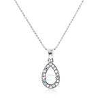 Load image into Gallery viewer, SO SEOUL Glimmering Teardrop Pearl and Austrian Crystal Pendant Chain Necklace
