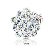 SO SEOUL Glimmering Blossom Mixed Colored Austrian Crystal Mini Baby Brooch Keronsang Hijab Pin