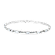 SO SEOUL Chiara Classic Emerald Single Row Austrian Crystal Circle Spiral Adjustable Open-End Bangle