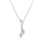 Load image into Gallery viewer, SO SEOUL Music Note Aurore Boreale Austrian Crystal Pendant Necklace
