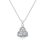 Load image into Gallery viewer, SO SEOUL Glimmering Triad Aurore Boreale Austrian Crystal Pendant Necklace
