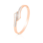 Load image into Gallery viewer, SO SEOUL Harper Wavy Fan Mother of Pearl and Austrian Crystal Rose Gold Hinged Bangle
