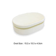 SO SEOUL Elegant Velvet Oval Travel Jewelry Organizer - Perfect Gift for Girls