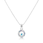 Load image into Gallery viewer, SO SEOUL Halo Open Circle Aurore Boreale Austrian Crystal Pendant Necklace
